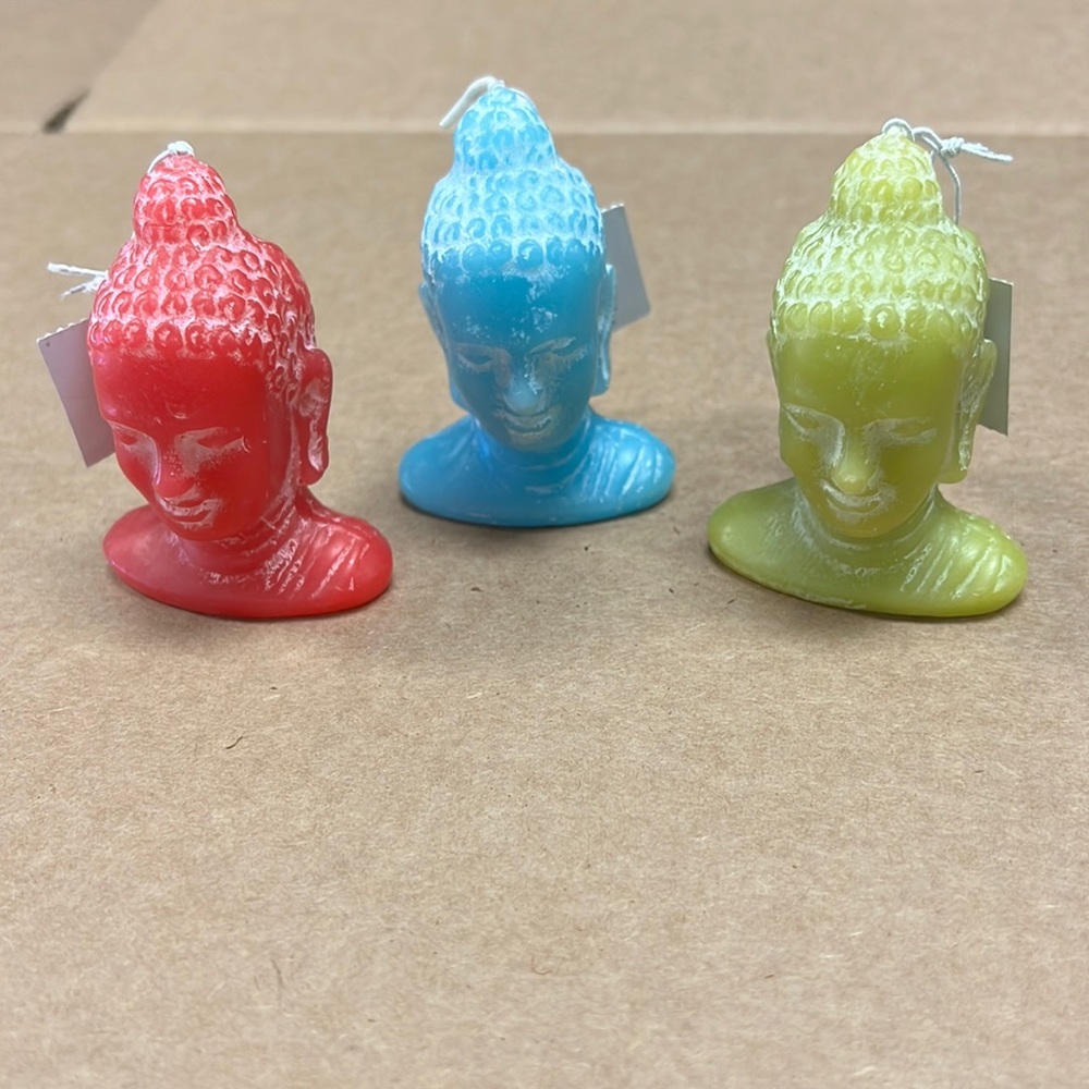 Set of 3 Buddha candles